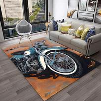 3D Retro Motociklo Vintage Kilimas Kilimas Namų Svetainei Miegamajam Žaidimų Kambariui Sofai Prie Durų Dekoras, Vaikų Zonos Kilimas Neslystantis Grindų Kilimėlis 40x60cm
