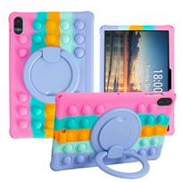 For Honor Pad X8A dėklas, Burbuliukų Pop besisukantis minkšto silikono dėklas For Honor Pad X9 X8A 11 colių saugus vaikams planšetės stovas dangtelis For Honor Pad X8A X9 white