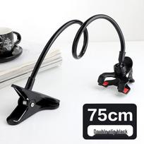 Universal Tablet & Phone Holder - Bedside Stand for Lazy Viewing and Streaming black