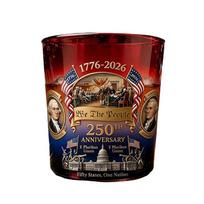 U.S. 250th Anniversary Commemorative Whiskey Bottle Decanter Collectible Rock Band Glass Bottle With 1776-2026  And  250th Decor brown