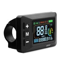 A13E-LCD-GD02 Elektrinio dviračio LCD ekranas Matuoklis Prietaisų skydelio ekrano panelė 24V 36V 48V 52V 60V Elektriniam paspirtukui 5 PIN juoda