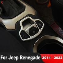 For Jeep Renegade 2014- Matte Car Center Console Electrical Park Hand Brake Handbrake Button Cover Trim Interior Accessories black