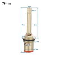 1 vnt. 76 mm 82 mm maišytuvo kasetės Vario žalvario viršutiniai vožtuvai Jungtys Vonios dušui 76mm beige