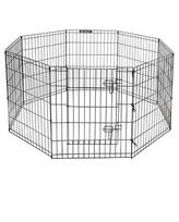 Metalinė tvorelė šuniukams, juoda, 70x76 cm