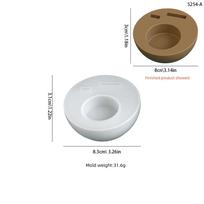 DIY Christmas Round Gypsum Candle Cup Silicone Mold Christmas Tree Snowman Ornament Candle Base Container Jar Resin Molds white