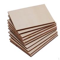 30 Pieces High Quality 70mmx49mm Blank Plywood Wood Business Card Wooden Unfinished Plaque beige
