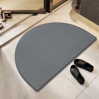 Sam, the same diatom mud floor mat, hard bathroom floor mat, toilet door floor mat, toilet diatomite quick-drying non-slip 40X60cm 15.7X23.6in gray