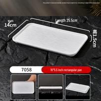 Melamine Faux Porcelain Plates for Hot Pot, Sushi, BBQ & Dessert black