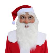 Kalėdų Senelis, Senis, Senutė, Baltaplaukis Būrėjas Latekso Kaukė Galvos Apdangalas vakarėlio Rekvizitas Santa Claus—With hood brown
