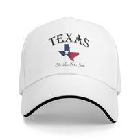 Texas Trucker Hat Vibrant Heat Transfer Print Polyester Cap - Quick-Dry Outdoor Streetwear Adjustable Buckle Outdoor Leisure Hat white