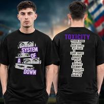 System Of A Down Mexico City Tour 2026 Tshirt Unisex Unisex Summer 100 Cotton Clothing Oversize Short Sleeved Top Streetwear L gray
