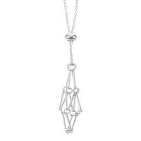 Vario Kristalo Tinklelio Metalinis Karoliai Keičiama Grandinėlė Karoliai Akmens Laikiklis Karoliai Moterys Vyrai Empty Stone Holder Necklace white