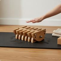 Foot Balance Exerciser Non-Slip Surface Ankle Board Sturdy Wood beige