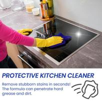 All Purpose Kitchen Cleaning Degreaser Powder Tough Oil Stain Remover for Range Hood and Stove Daily Kitchen Care one size black