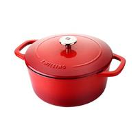 Zwilling Enamel Cast Iron Dutch Oven red