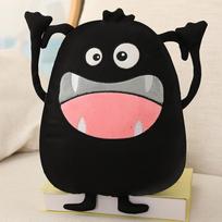 Creative funny little black monster doll plush toy doll cute children soothing rag doll birthday gift 35cm（0.25kg） pink
