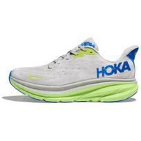 HOKA ONE ONE Clifton 9 Anti-Slip Wear-Resistant Low-Top Running Shoes Men's Gray Green Blue Sneakers 1132210-stlc 40 white