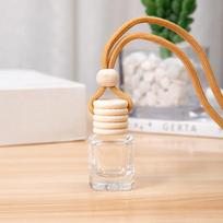 Car Essential Oil Diffuser Fragrance Air Freshener Scent Perfume Bottle Ornament Small Round Cap Empty Bottle Pendant gray