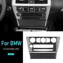 Carbon Fiber Dashboard Trim for BMW 6 Series E63 E64 2004-2010 AC CD Panel Cover 200000182:350852 juoda