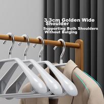 MARYYA Hangers, Non-Slip Drying Rack, Wide Shoulder Blazer Hangers, Non-Bulging Coat Hangers, Set of 5