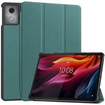 For Lenovo Tab K11 Plus Case 11.45 inch TB230XC TB352FU PU Folding Stand Smart Cover for Lenovo Tab M11 Plus Tablet Case Tab K11 Plus 2024 tamsiai žalia spalva