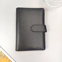 A5 A6 Metallic Texture PU Leather DIY Binder Photocards Collect Book Diary Agenda Planner Cover Stationery gray