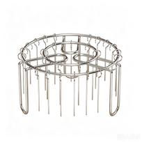 Stainless Fryer Kebab Skewer Oven Grilling Rack for BBQ Baking and Steaming One Size gray