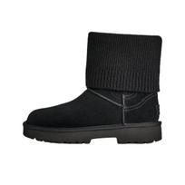 UGG Classic Novelty Leather Fashion Comfortable Short Chelsea Boots Women boots Black 1171573-BLK 37 black
