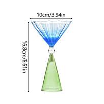 Ice Cream Glass Cup Colorful Cocktail Cup Mojito Champagne Yogurt Goblet Cup Dessert Cup Bar Party Home DrinkWare Goblet Bowl as shown mėlyna