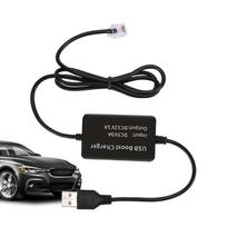 Radar Detector Cable - USB to Rj11 Plug Cable, USB to Rj11/DC 3.5 Replacement See description black