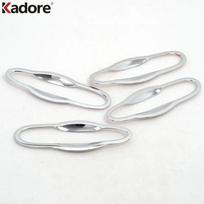Side Door Handle Bowl Cover Trim For Jeep Cherokee 2014 2015 2016 Chrome Car Exterior Door Handles Cup Frame Overlay Accessories white