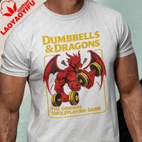 Funny Gym Dnd T Shirt Dungeons and Dragons Workout Parody Tee Vintage Swole Dungeon Master Gift Shirt Mens Casual Cotton Tops S gray