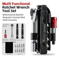 WEST BIKING Multi Functional Ratchet Wrench Tool Set Tire Pry Bar Quick Release Extension Rod Portable Maintenance Tool juoda
