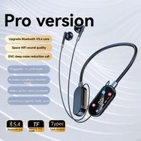 Spalvotas ekranas Bluetooth 5.4 Ausinės Kaklo juostelės ausinės Belaidės ausinės HiFi stereo triukšmo slopinimas Ausinės tiesioginiam eteriui juoda