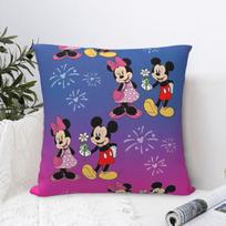 Minnie Mouse Cartoon Mickey Pillowcase Soft Polyester Cushion Cover Gift Pillow Case Cover Seat Dropshipping 40*40cm 30cmx30cm blue