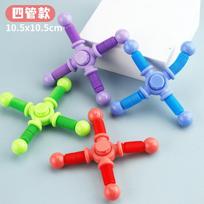 1pcs Fidget Spinner Toys Kids Pop Tube Sensory Toys Suction Cup Games Plastic Transformable Stress Relief Children Adult Gifts blue