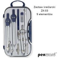 Skriestuvų rinkinys PENWORD ZK-03, 9 dalių, plastikinėje dėžutėje
