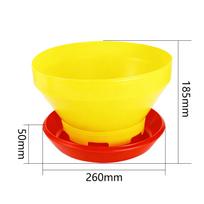 Automatic Rotating Poultry Chick Feeder Food Chicken Duck Feeder Bucket Tool Plastic Feeder Bowl for Rabbit goose duck Farm Use yellow