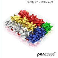 Kaspinėliai su lipduku PENWORD "2" 5cm, Metallic, įvairių spalvų