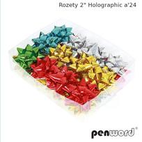 Kaspinėliai su lipduku PENWORD "2" 5cm, Holographic, įvairių spalvų