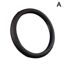 Universal Leather Car Steering-wheel Cover Car-styling Interior Accessories Sport Auto Steering Wheel Covers Anti-Slip 37CM-38CM black