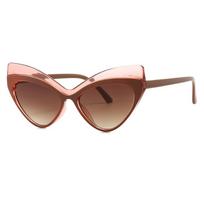 New Fashion Cat Eye Sunglasses Women Vintage Shades Brand Designer Gafas Luxury Sun Glasses Frame UV400 Oversized Eyewear Oculos as picture brown