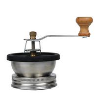 Stainless Steel Mason Jar Coffee Grinder Ceramic Core Adjustable Settings Household Coffee Crusher Detachable Wide Mouth black