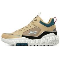 Skechers Monster Mesh Leather Trendy Comfortable High-Top Lifestyle Casual Shoes Men sneakers Natural 237278-NTMT 40 beige