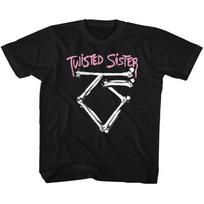 Twisted Sister Bone Logo Black Youth T-Shirt L gray