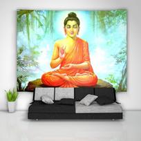 Indian Buddha Tapestry 100X70CM orange