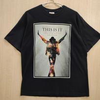 This is it movie T-Shirt Michael Jackson last work black M gray