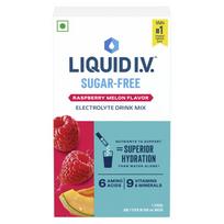 Liquid I.V. Sugar Free - Raspberry Melon | 7 Sticks = 3.5L Water | Hydration Drink Mix Powder 10g |Sodium, Potassium & Magnesium Hydration Drink