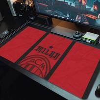 AC Milan Lace Solid Color Mouse Pad Large Gaming Table Cushion Non-slip Laptop Tablet Big Mousepad XXL Mat Mini PC Playmat With Lock edge_XIA 30cmx60cm(11.8x23.6inch) red