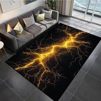 15 dydžio 3D žaibo dryželių kilimas svetainei, miegamajam, namų sofos dekoravimui, neslystantis kilimėlis vaikams, žaidimų dovanos 120x160cm (47x63in)